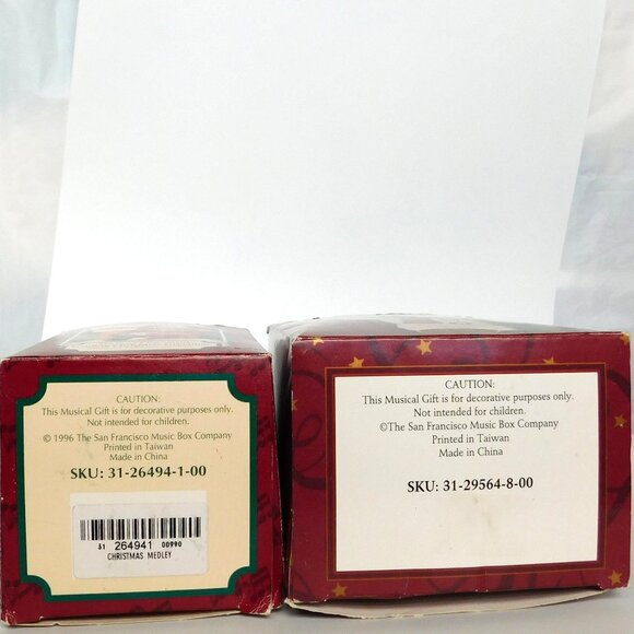 San Francisco Music Box Company Lot Musical Hanging Ornaments Snowman Bear - Picture 10 of 10